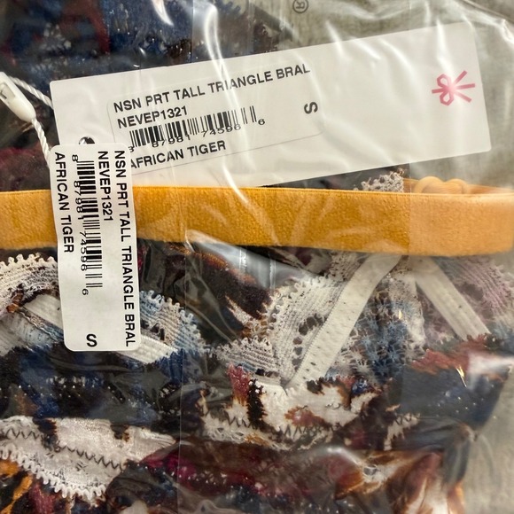 Cosabella Never Say Never Printed Tall Triangle Bralette Multicolor Lace S NEW - Picture 8 of 8